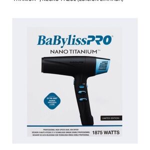BaBylissPRO Nano Titanium Black and Blue Hair Dryer